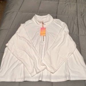 Stoney Clover Lane Cropped Half Zip Sweatshirt 3XL